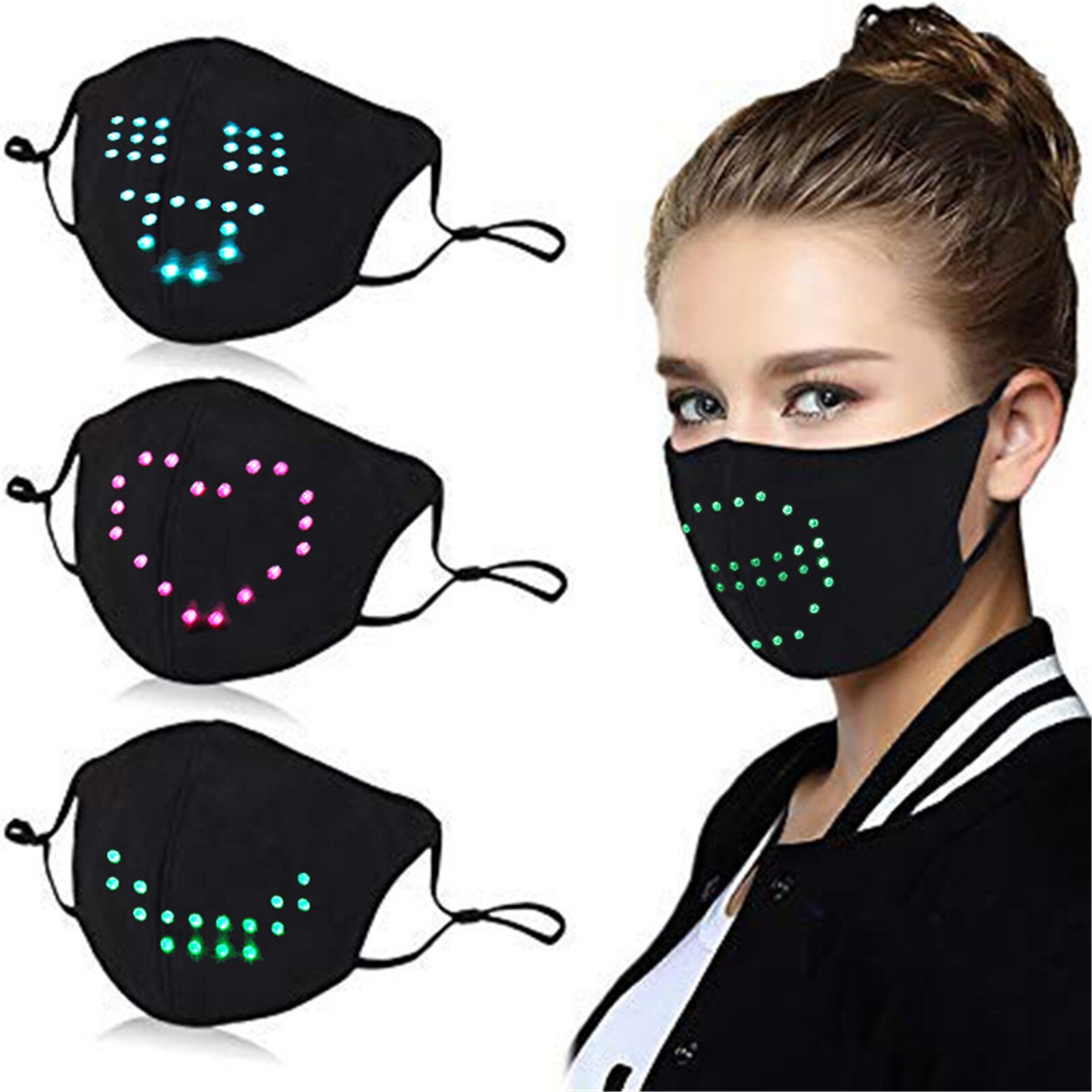 Led Voice-Activated Lichtgevende Kerst Masker Elanden Vrolijk Kerstfeest Decoraties Voor Huis Kerst Ornament Xmas Navidad