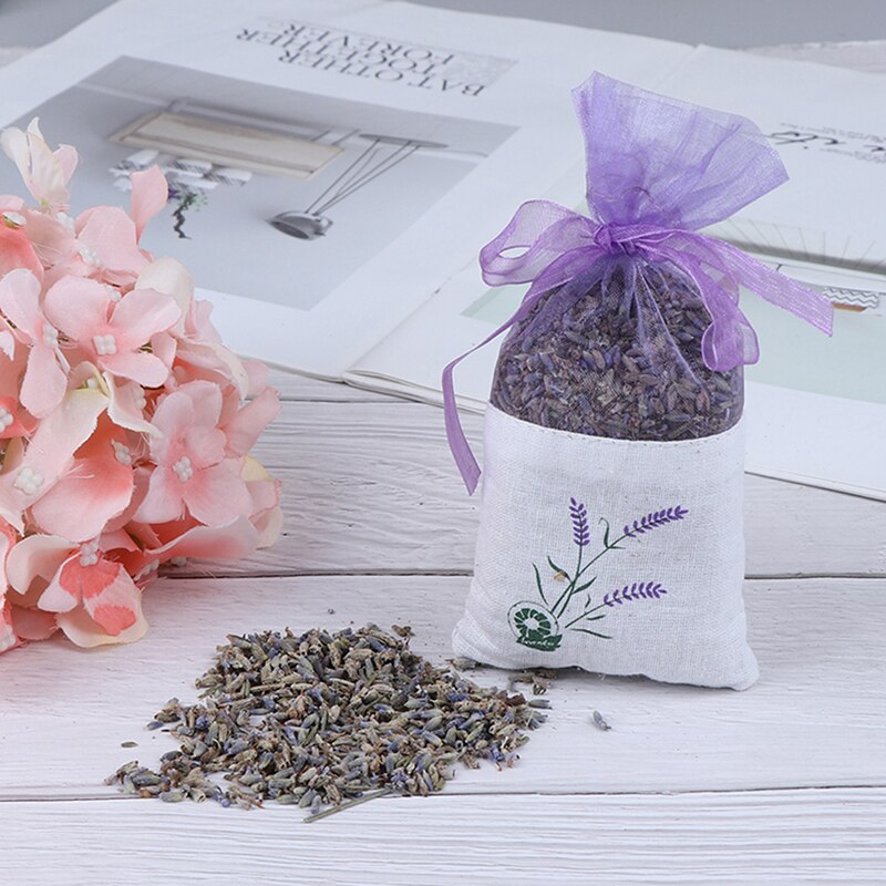 6 pièces Sachets fleur impression Portable vide lavande parfum Sachet sac pour les graines