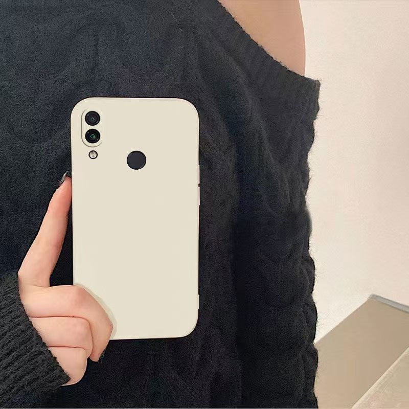 Funda de teléfono cuadrada de silicona líquida para Xiaomi Redmi Note 5 6 7 8 9 9s 10 10s Pro fundas traseras mate