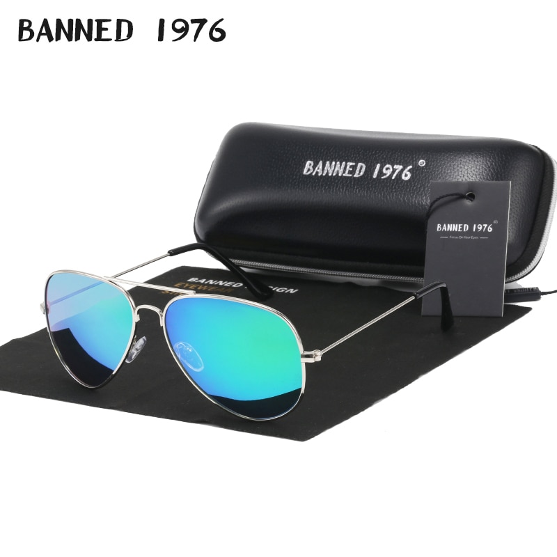 VERBODEN 1976 classic HD gepolariseerde metalen frame zonnebril klassieke vrouwen mannen feminin óculos vintage bril