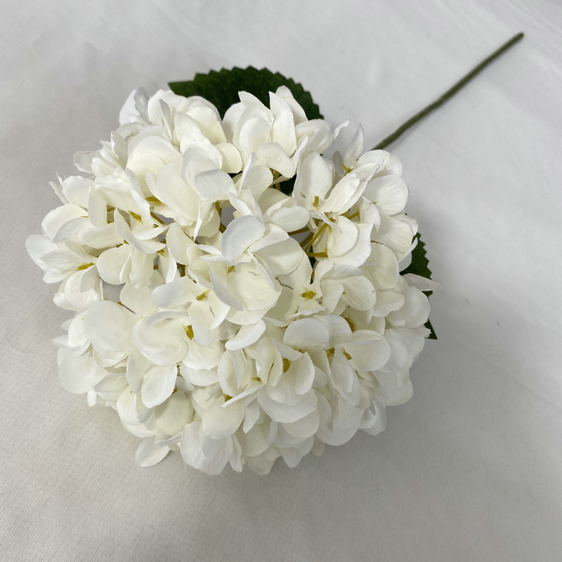 Kunstbloemen Goedkope Zijden Hortensia Bruidboeket Bruiloft Nieuwjaar Decoratie Woonaccessoires voor Vaas Planten Arrangement: GRIJS