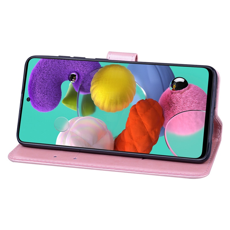 Funda de cuero para Samsung Galaxy A51, funda con tapa magnética de flor 3D para Samsung A51, fundas para teléfono Galaxy A 51, A515F, Etui