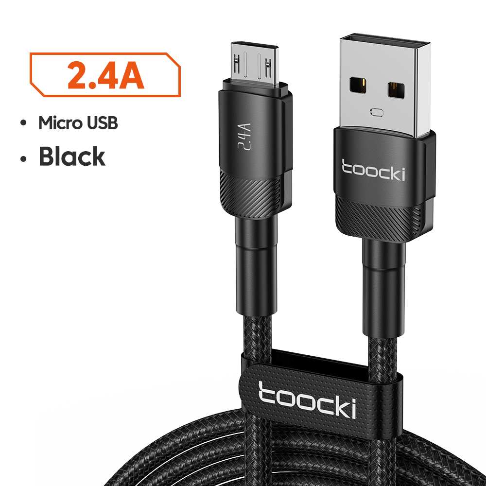 Toocki Mikro-USB-Kabel 2,4 A Schnellladung Mikro-Datenkabel für Samsung S6 S7 Redmi Hinweis 4, für Headhpone-Kopfhörer, iPad Mikro-USB: Beige / 2m