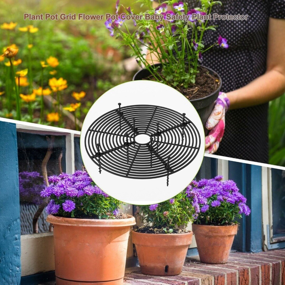 Zwarte Bloem Pot Cover Plant Bodem Voorkomen Huisdier Beschermende Covers Praktische Tuin Beschermen Planten Beugel Levert