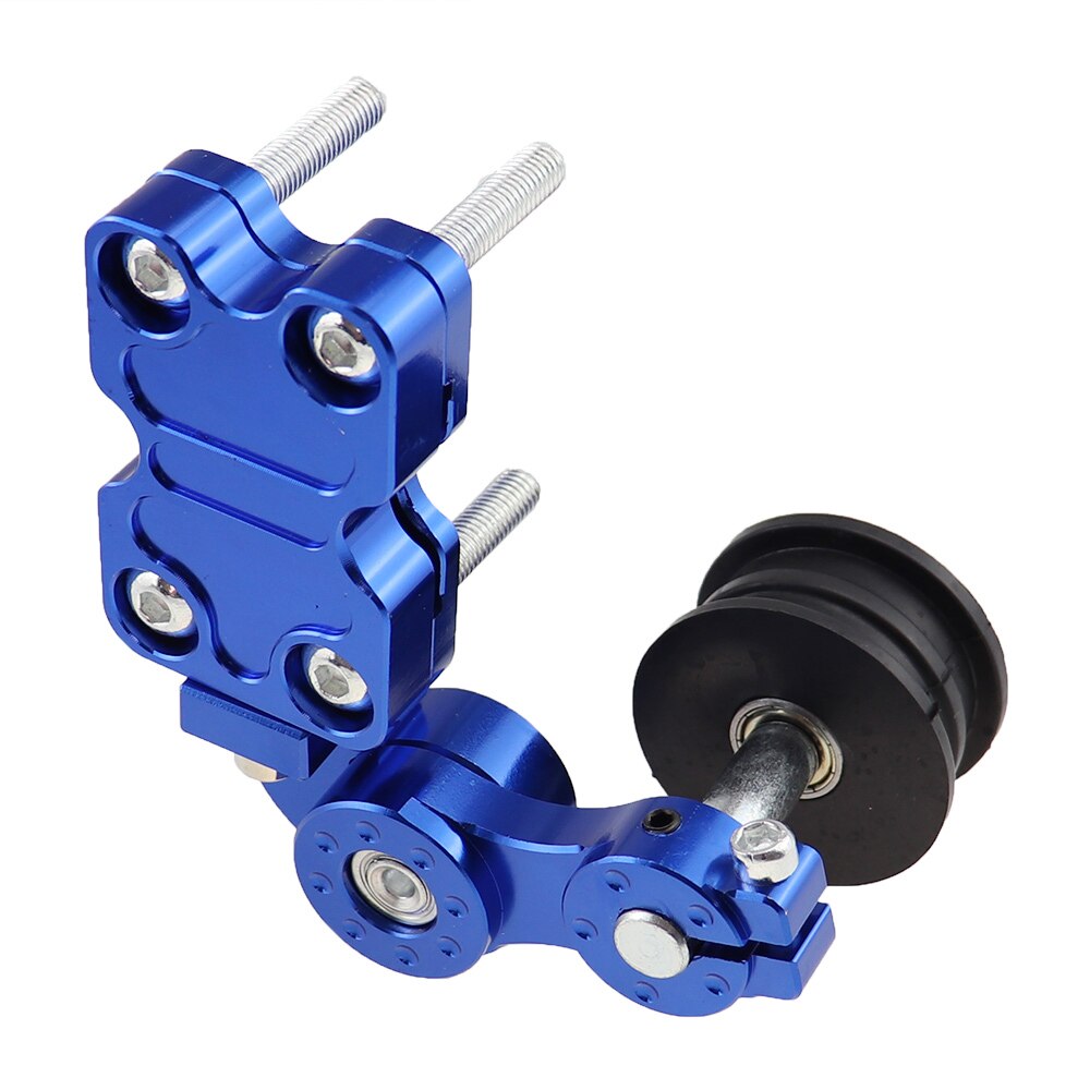 Universal Aluminum Black/Red/Silver/Blue/Gold Alloy Brand Adjuster Chain Tensioner Roller For Motorcycle /Chopper ATV: Blue