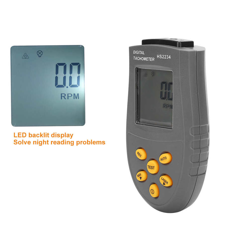 HS2234 Digital Tachometers Non Contact Digital Display Speedometer Digital Tachometers 50-500mm