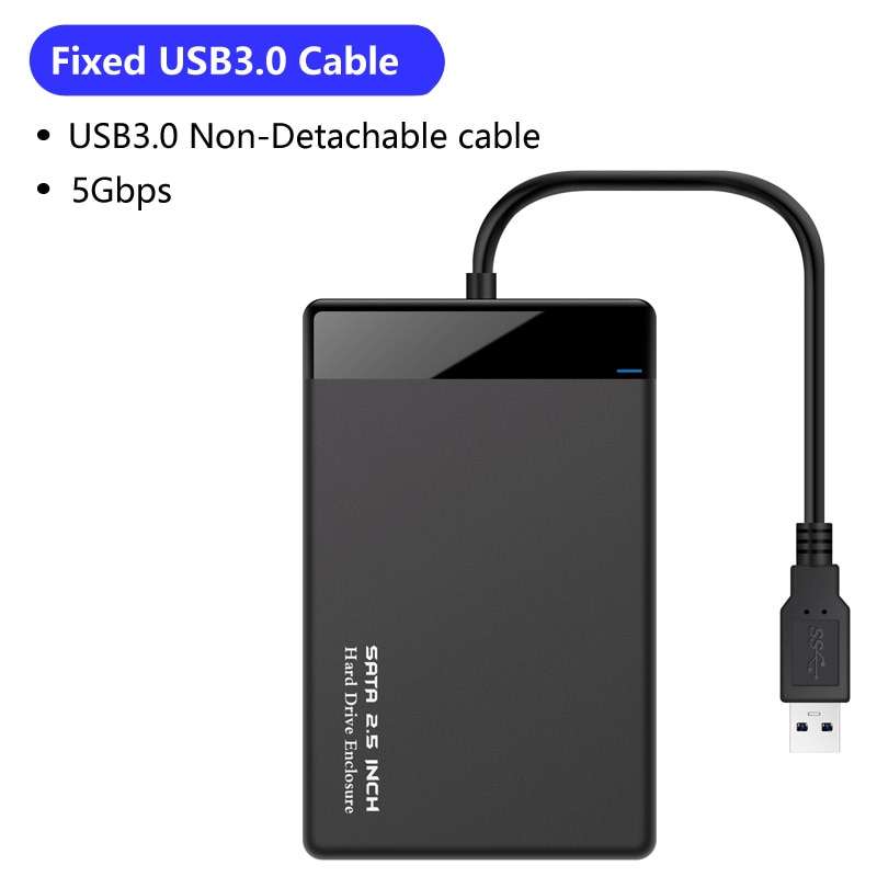 Vendita calda USB 3.0 SATA HDD Trasparente 2.5 pollici esterno duro unità allegato Caso di Supporto UASP