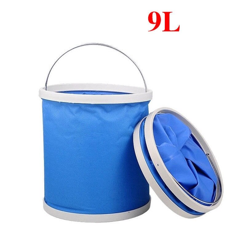 Folding Bucket Portable Wash Outdoor Fishing Bucket Car Storage Box Car Wash Mop Bucket Cleaner: 9L