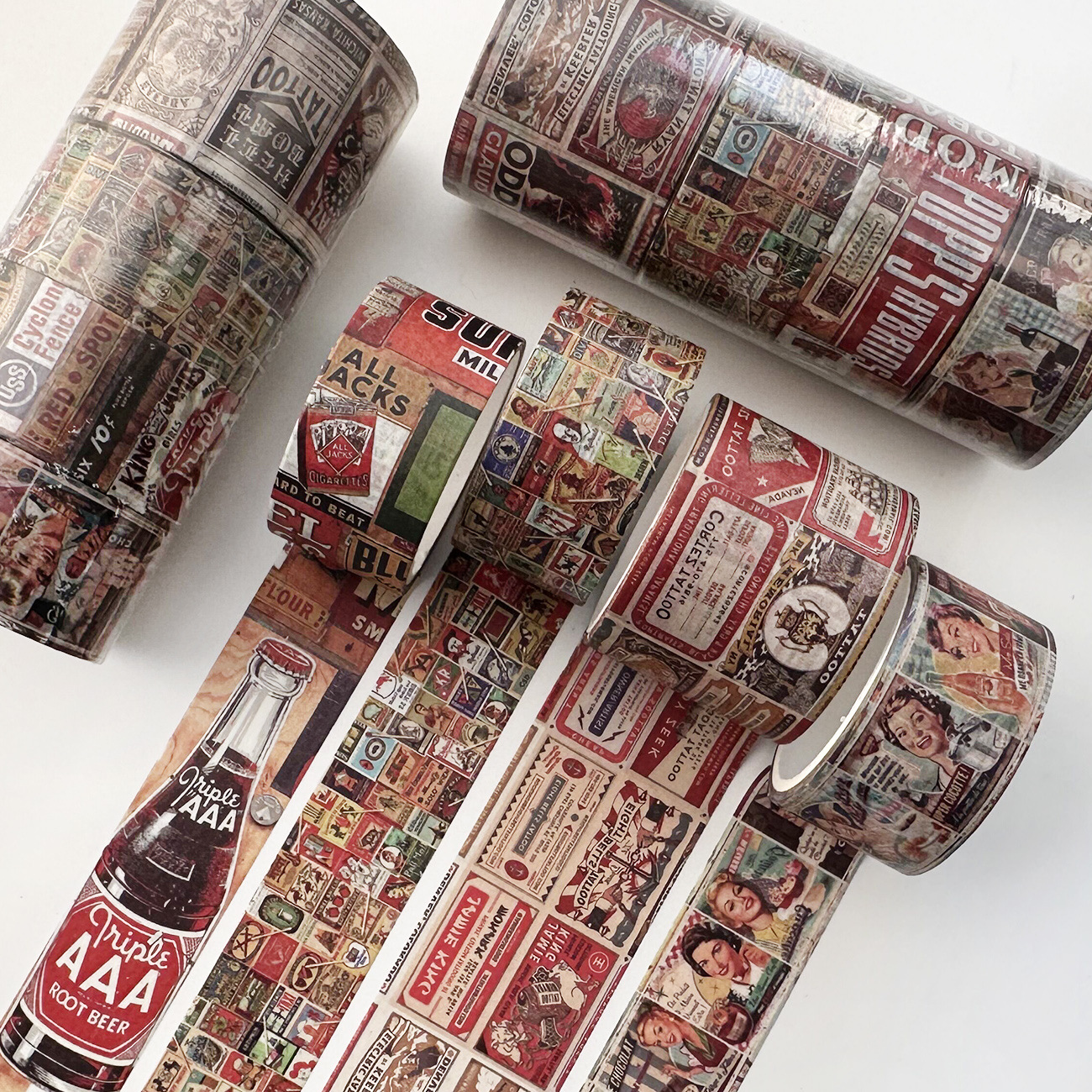 4 Stuks Retro Washi Tapes Scrapbooking Kaart Decoratieve Plakband Briefpapier Basic Afplakband Journal Levert Washi Tape Set: Paars