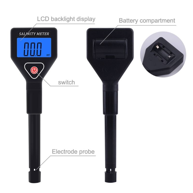 Portable Salinity Meter Salinometer Halometer Seawater Food Salinity Tester Salt Concentration Meter for food, farming fish pond