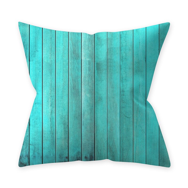Housse de coussin bleu canard sarcelle 45*45 Cm | Couverture d'oreillers et de canapé, décoration de maison, décor de voiture, bleu canard sarcelle, peau de pêche: G
