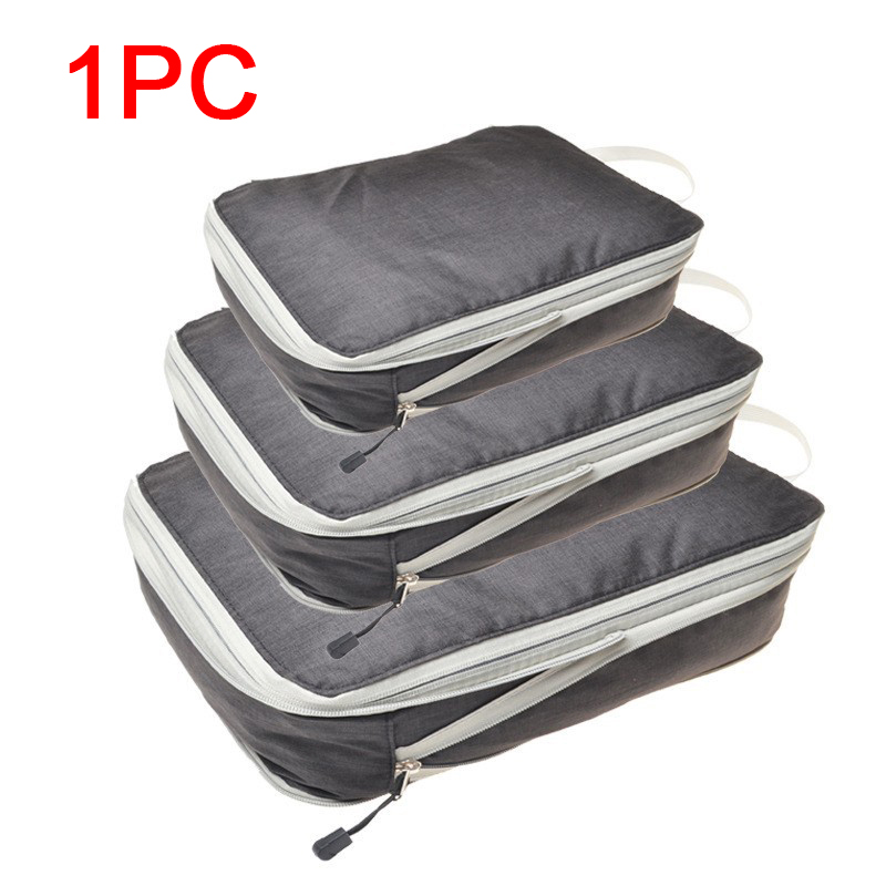 Reisopbergtas samendrukbare verpakking kubus opvouwbare waterdichte koffer nylon draagbare tas bagagerek: M / Roze