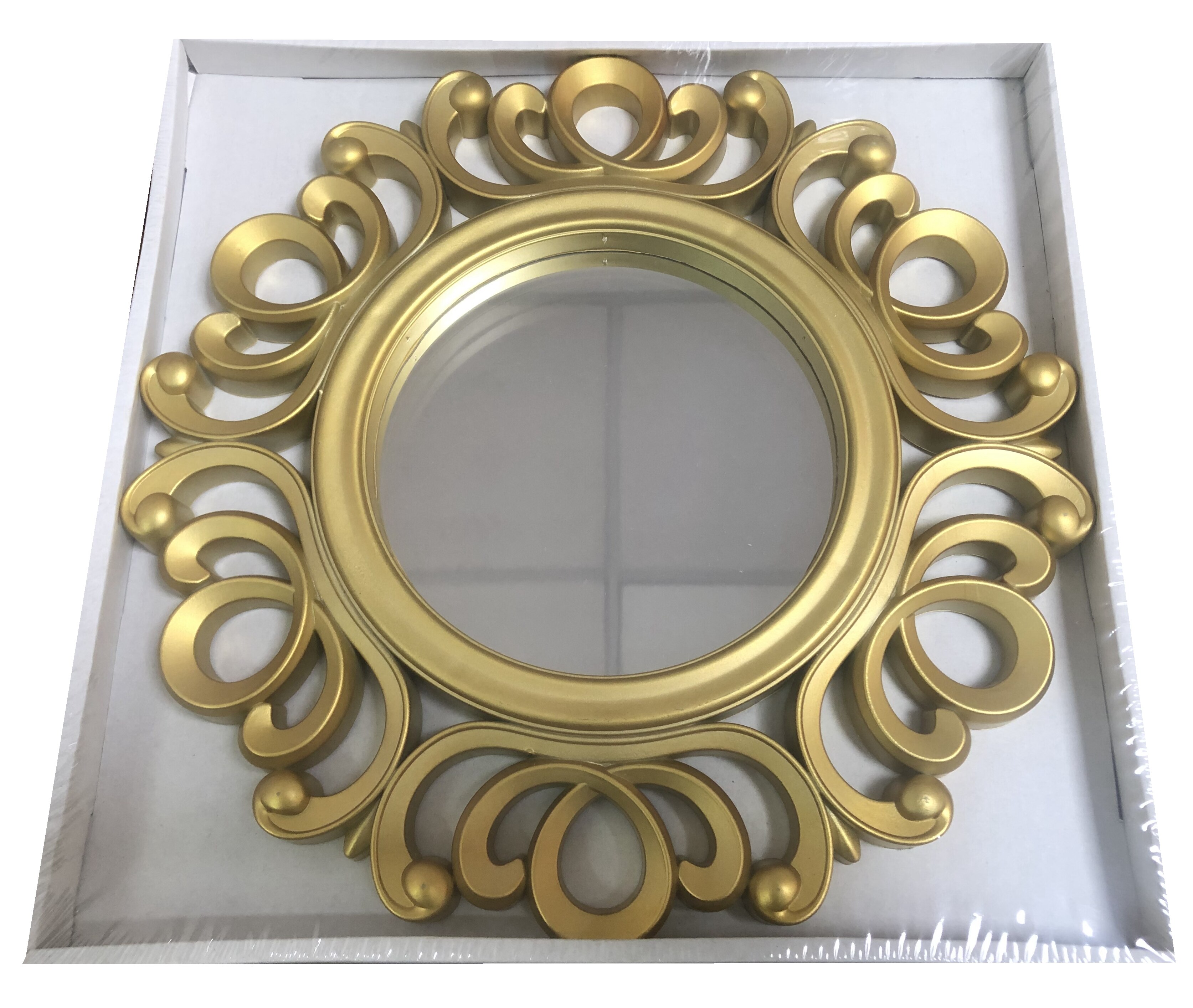 Miroir mural rond de 25cm, pour la maison, la salle de bain, la chambre à coucher, l'entrée, le magasin, l'hôtel, décoration artistique innovante de maquillage: 912-10