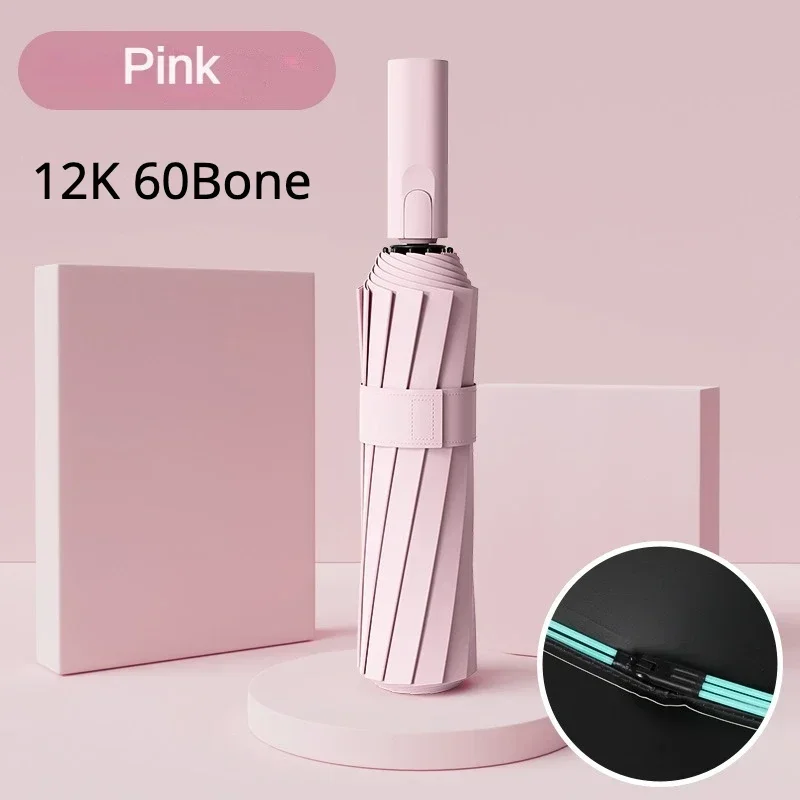 Paraguas refuerido de 80 huesos súper fuerte a prueba de viento con pliegue automático para hombres, paraguas UV grandes impermeables antitormenta para mujeres: Morado