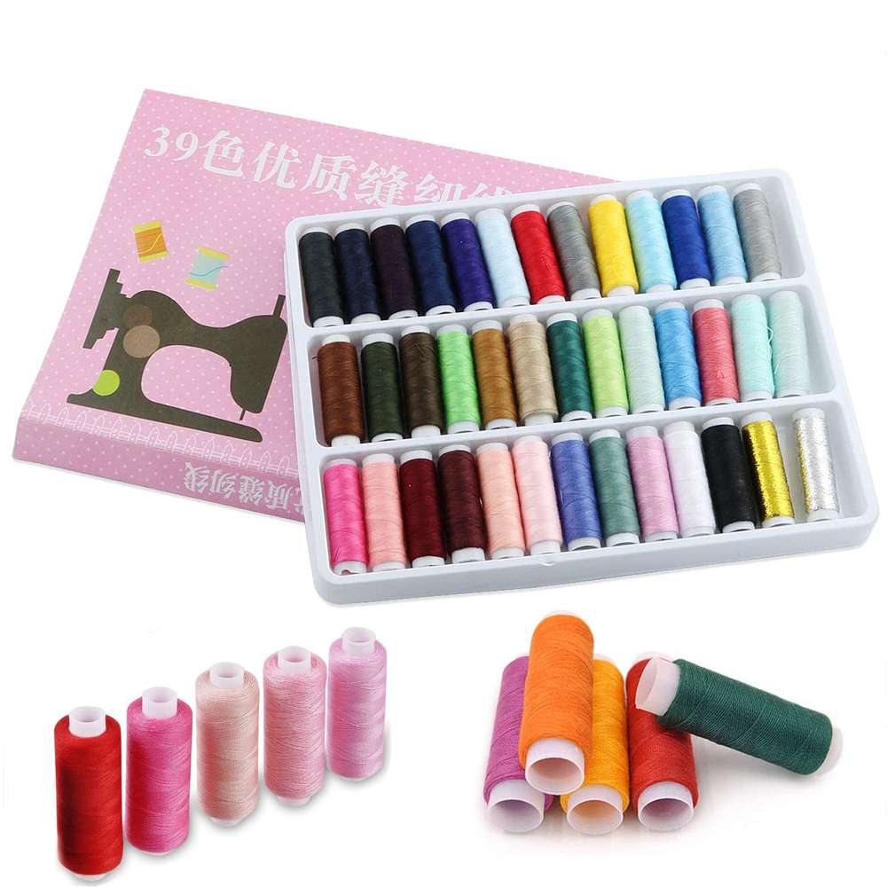 Fil à coudre en Polyester, 39 pièces/lot, pour Quilting, broderie, Machine, bobines, accessoires de couture à la main