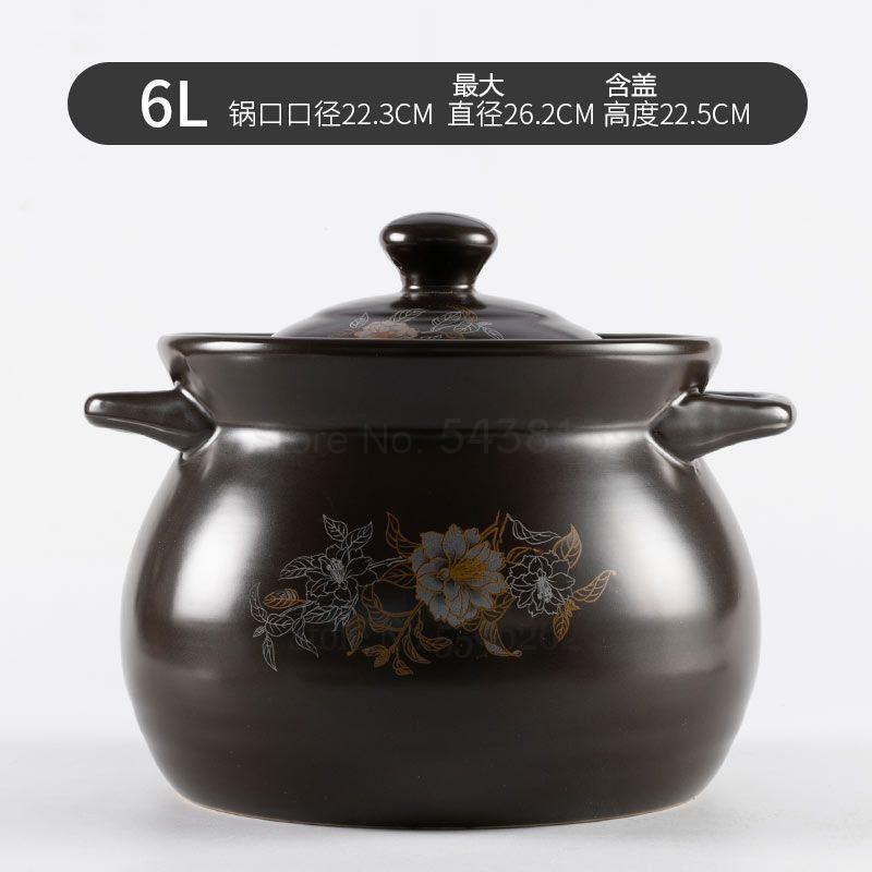 Gryte komfyr husholdningsgass keramisk gryte bølgesuppe gryte åpen ild vintage banditt kinesisk medisin stuing suppe: Gamle bonde 5