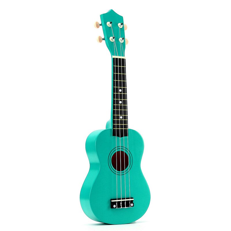 21 Inch Ukelele Sopraan Basswood Akoestische Nylon 4 Strings Ukulele Kleurrijke Mini Gitaar Voor Kinderen Met Snaren En Picks: green