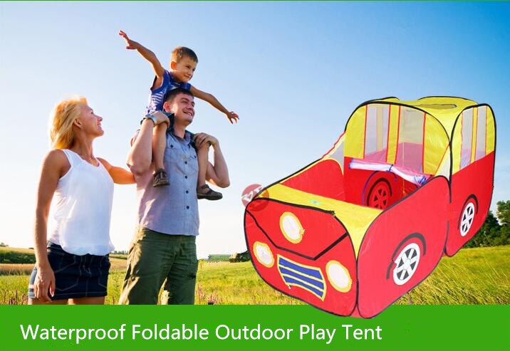 Tienda de juegos para niños de estilo de coche, casa de juegos plegable impermeable para niños, para bebés, carpas de juguete de interior al aire libre, túnel de juego