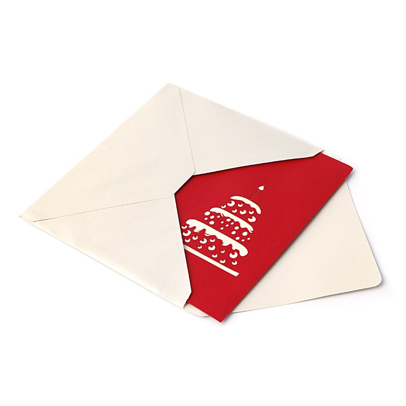 3D Stereoscopic Greeting Card Handmade Decoupage Birthday Cake Postcard for wedding