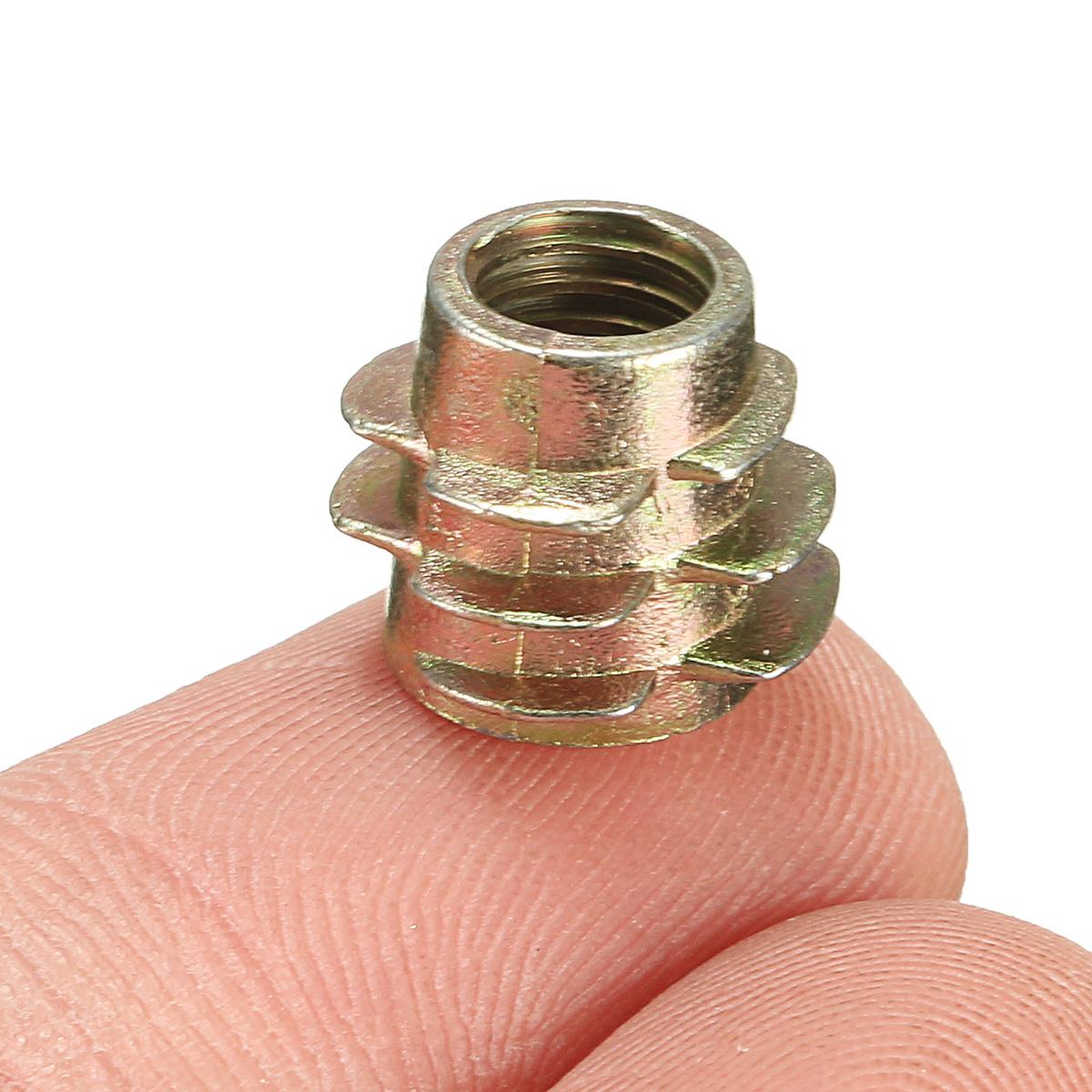 M4 M5 M6 M8 M10 Hex Drive Screw In TYPE E Threaded Insert Nuts Furniture Bushing