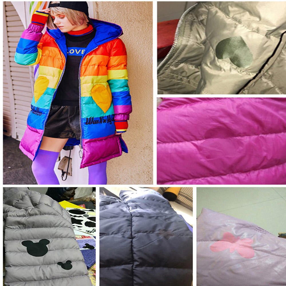 Selbst-Klebstoff Flecken Tuch Aufkleber Dekoration Nylon Kostenloser schneiden DIY Reparatur Unten Kleidung Jacke Regenmantel Appliqued Löcher Reißen