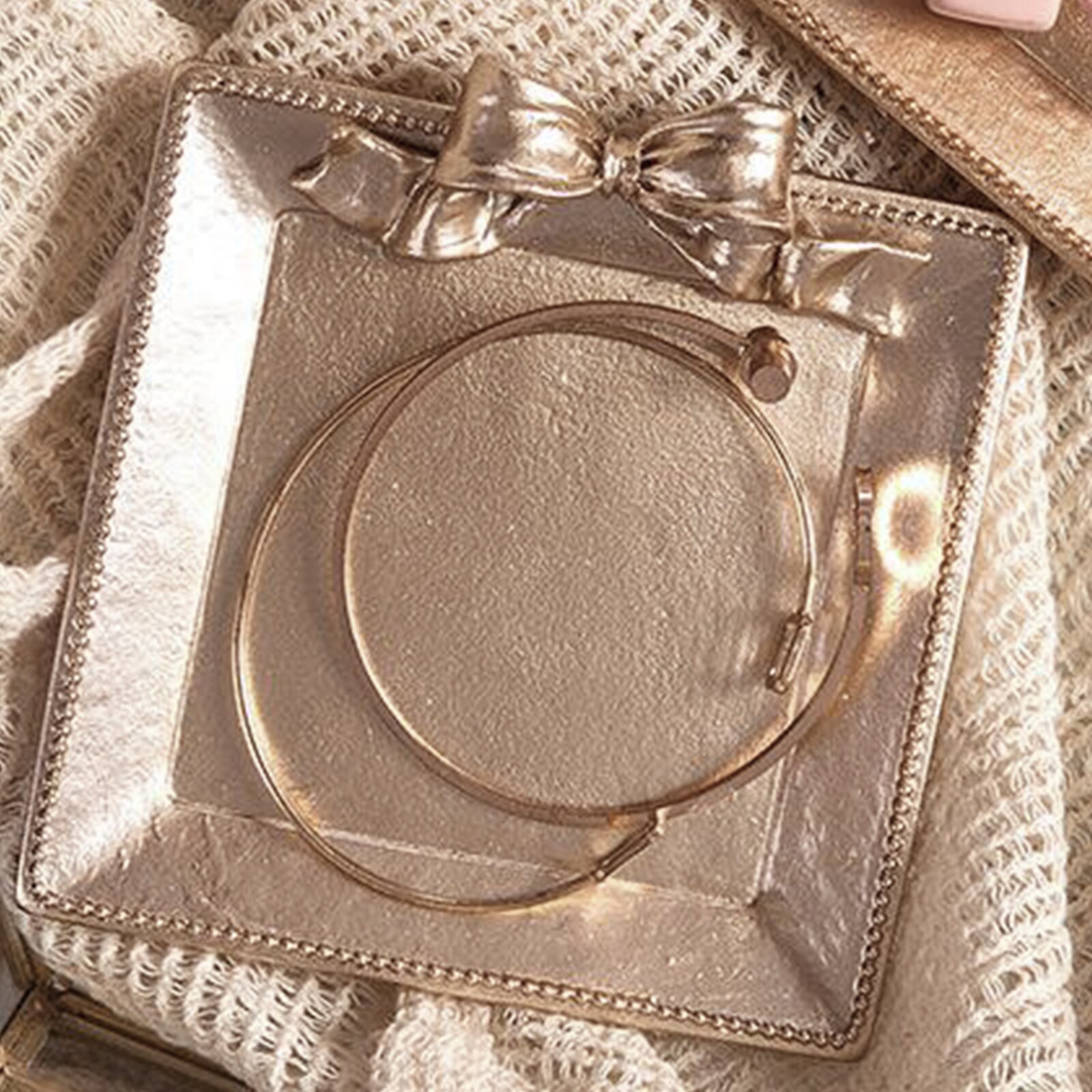 Hars Lade Kleine Schotel Sieraden Opslag Ring Ketting Opbergvak Trinket Gerecht Ring Armband Plaat Huishoudelijke Opslag: Silver Square