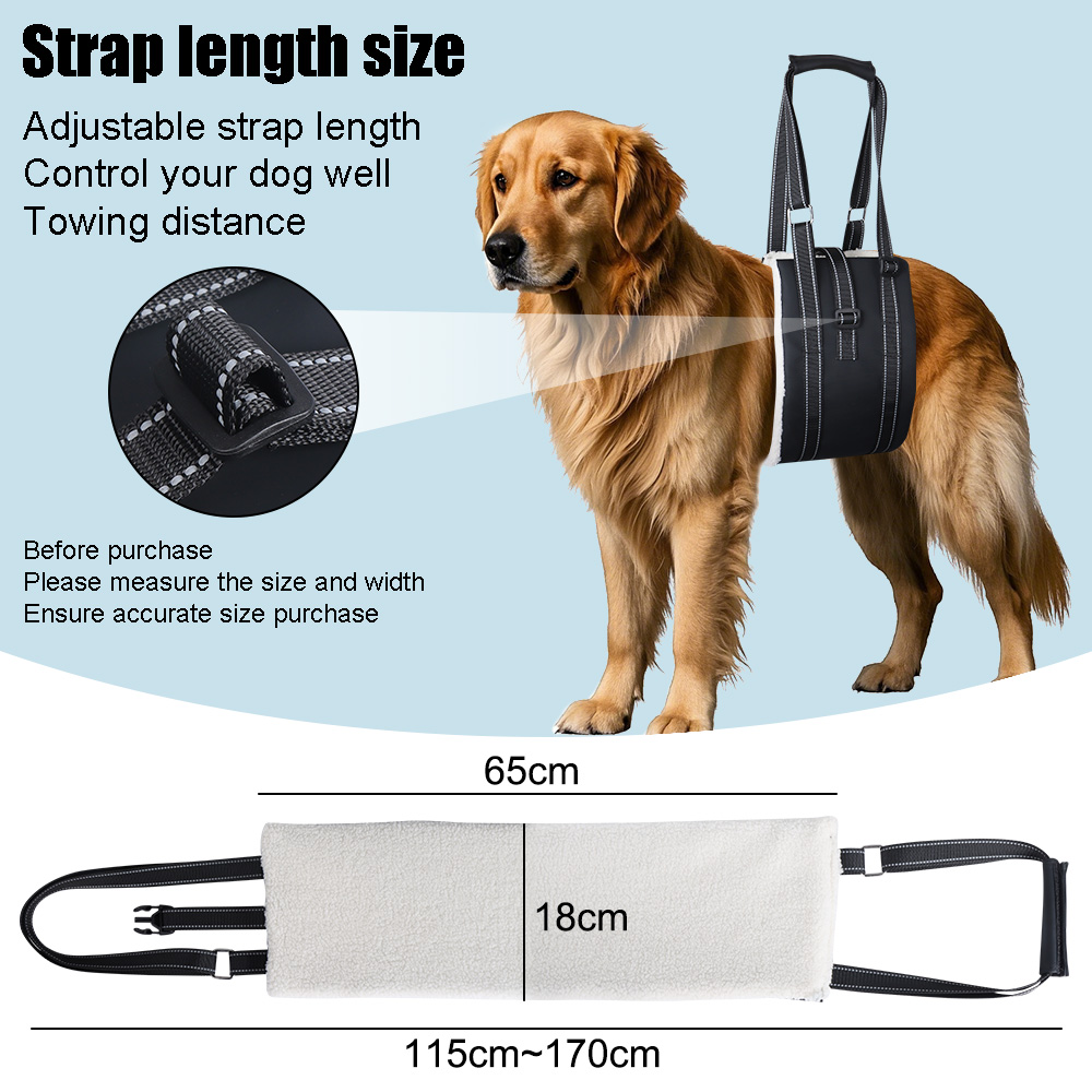 Dog Lift Harness Adjustable Dog Sling for Back Legs Support Rehab Harness for Weak Rear Legs Pet Aid Assist Tool For Elderly Dog