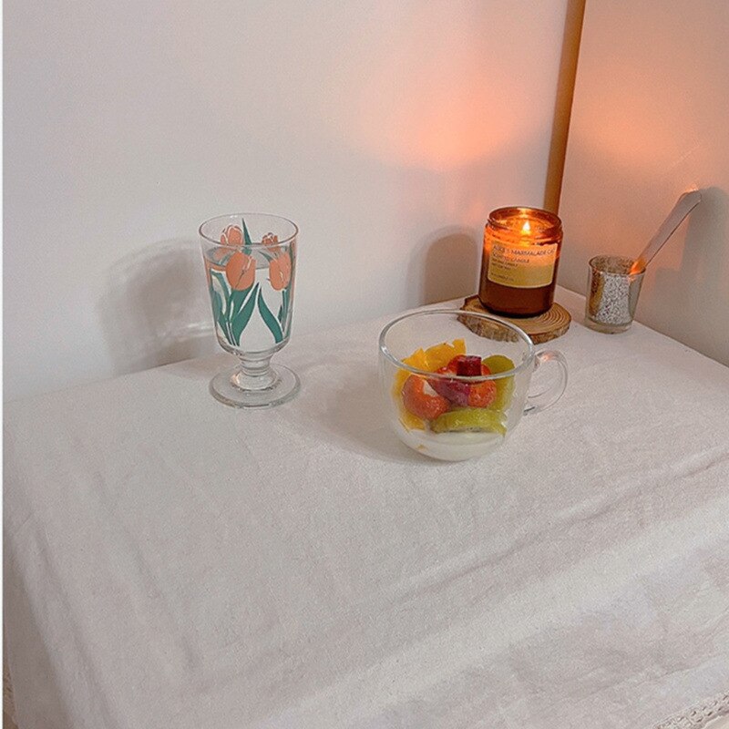 Cocktailglass / juiceglass 300ml små tusenfryd tulipanglass vannglass beger juiceglass romantisk stil søtt vinglass