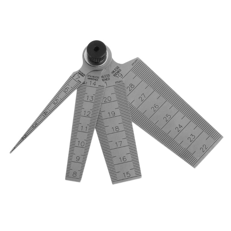 Medidor cónico de agujero de 0mm-29mm, Regla de medición de profundidad, herramienta de inspección de 80mm