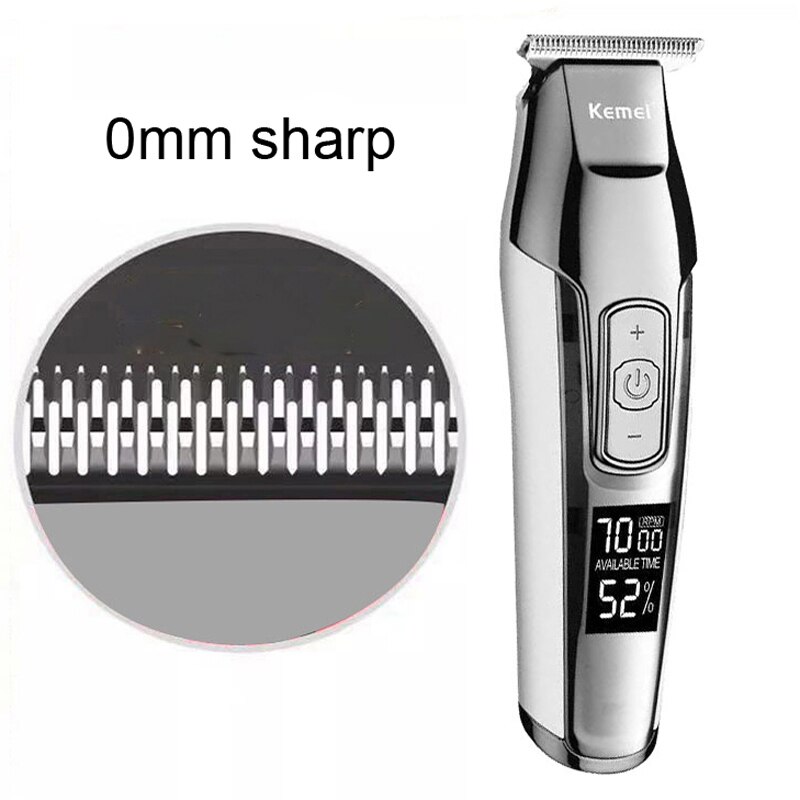 Kemei 5027 Large Capacity Battery Barber Hair Trimmer Oil Head Carving Electric Hair clipper LCD Haircut Machine
