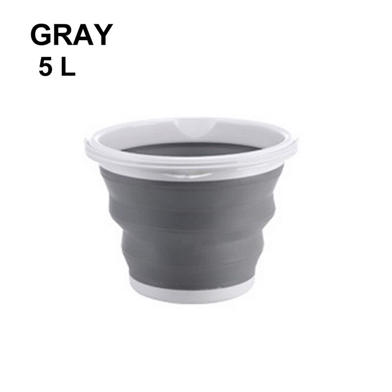 3L/5L/10L Tragbare Falten Eimer Silikon Kunststoff Auto Eimer Kinder Outdoor Angeln Haushalts Multifunktionale Eimer: 5