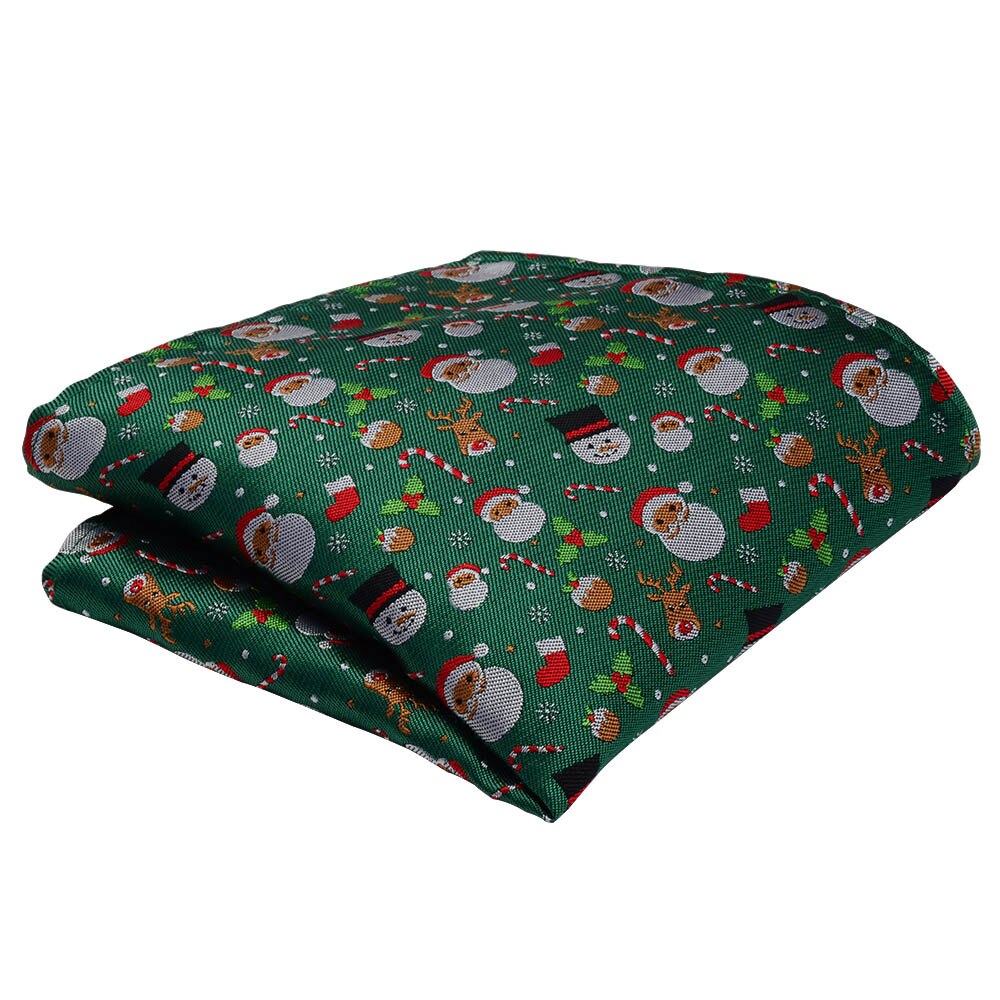 Ricnais Seide Weihnachten Taschentuch verrotten Bule Weihnachten Baum Schneemänner Jucquard Tasche Platz Kunden Zubehör Hanky: 11