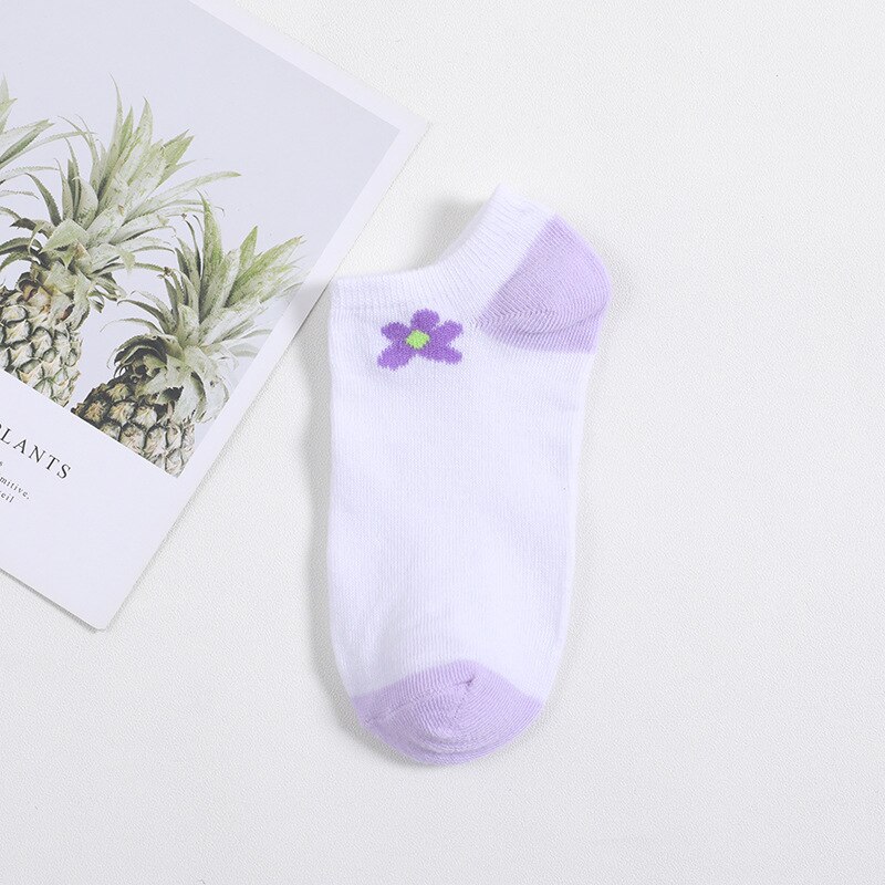 LJIQQ 5 pares kawayi bonito engraçado feliz menina socks primavera verão meias barco meias de alta qualidade