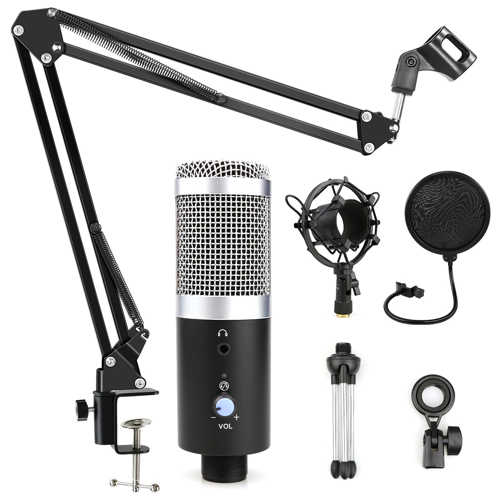 Bm 800 Condensator Microfoon Beroep Usb Microfoon Voor Computer Karaoke Studio Opname Bm800 Microfoons Voor Pc Podcast Microfoon