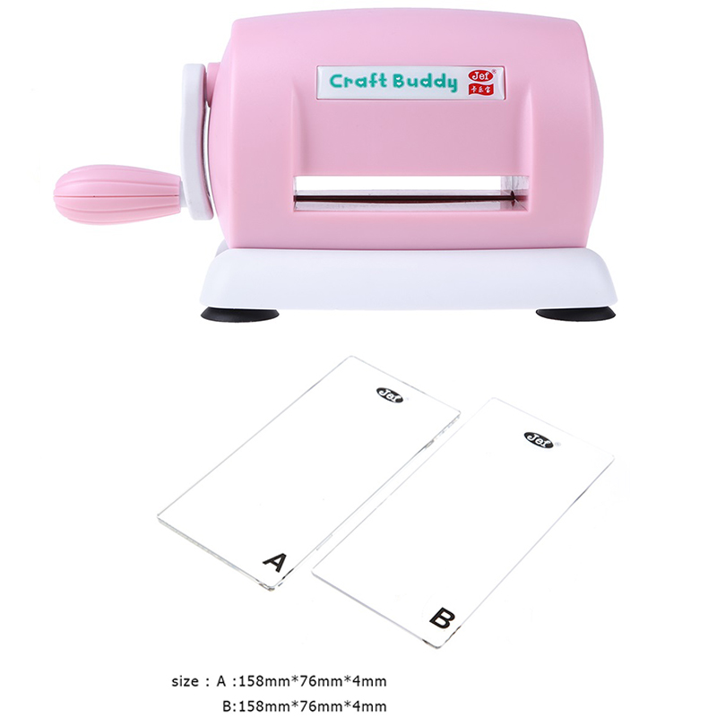 5 Colors DIY Metal Cutting Dies Machine for Embossing Scrapbooking Cutter Dies Cards Making Crafts Paper Cutter Die-Cut Machine: Pink