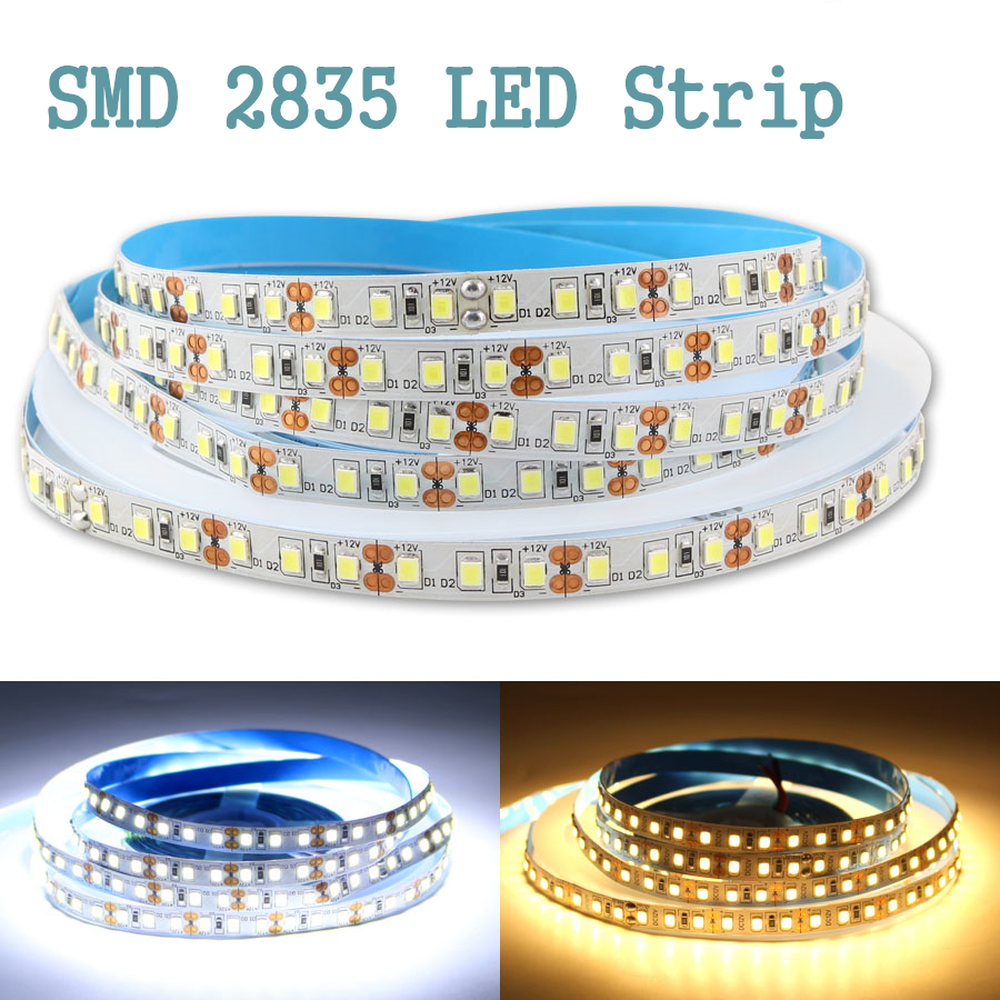 DC 5V 12V 24V SMD 2835 Led Strip Licht 5m Wit LED Strip Tape Niet Waterdicht lamp Licht Strips Keuken Home Decor TV Ledstrip