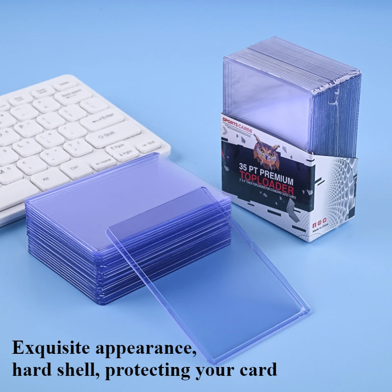 Fundas para tarjetas de 3 "X 4", cargadores superiores, comercio de béisbol, deportes, protectores de tarjetas de fútbol, soporte para tarjetas Toploader de plástico duro, funda para Penny