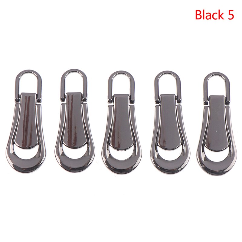 5Pcs Metalen Rits Hoofd Zip Puller Afneembare Rits Reparatie Kits Diy Handgemaakte Craft Quilten Kleding Zakken Levert 3 #5 #: BK5