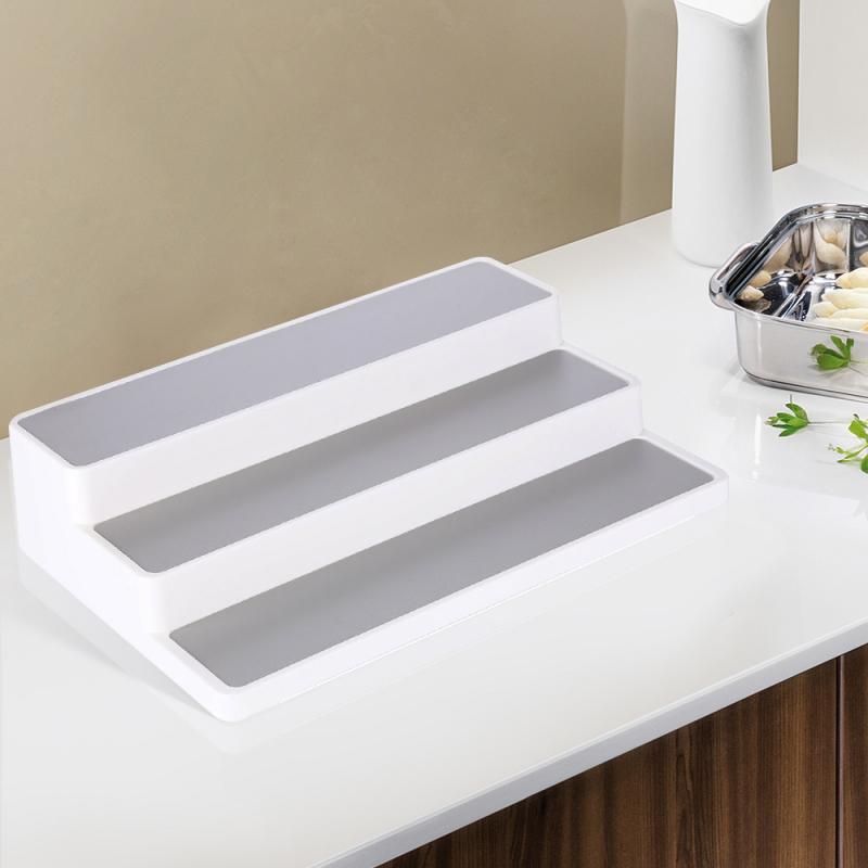 Home Kitchen Pantry 3 Layers Cabinet Organizer Storage Shelf Spice Jar Rack Shelf Organizer Bathroom Accessories Shelves