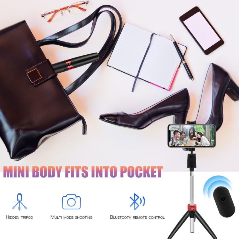 3 In 1 Wireless Bluetooth Selfie Stick Extendable Monopod Foldable Tripod With Remote Phone Holder For Android Phone