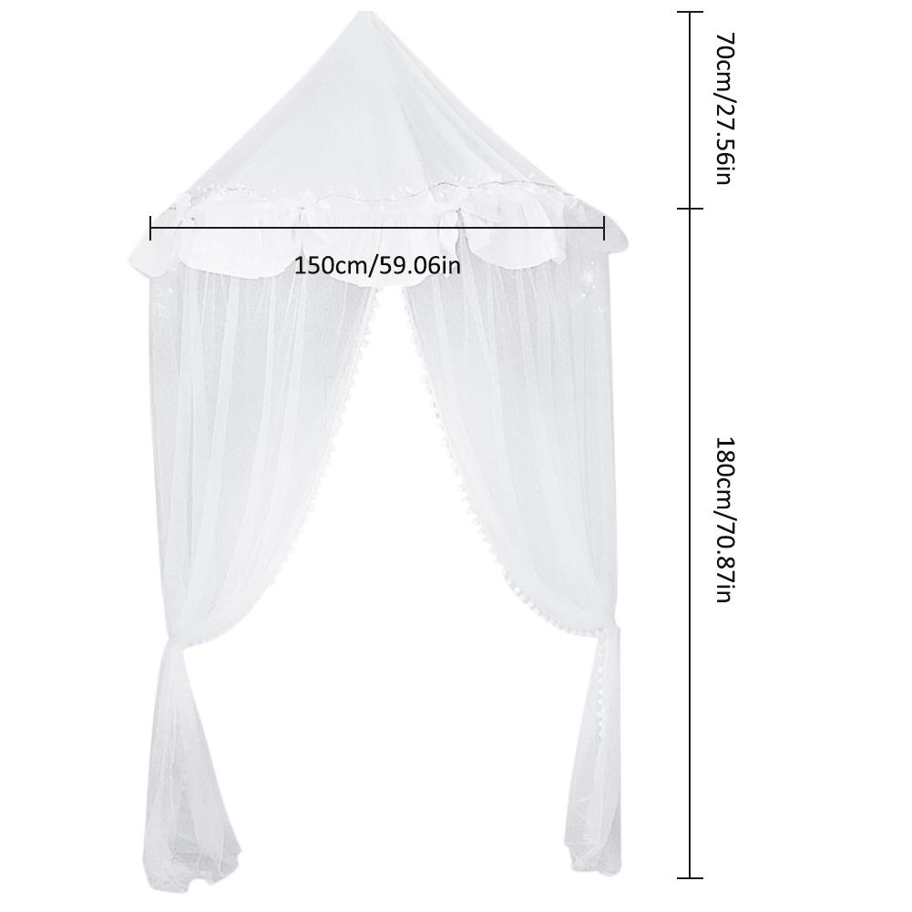 Bed Luifel kinderen Plafond Half Moon Slaapkamer Bed Gaas Meisje Hart Kamer Decoreren Wieg Dome Kasteel Fairy Netto