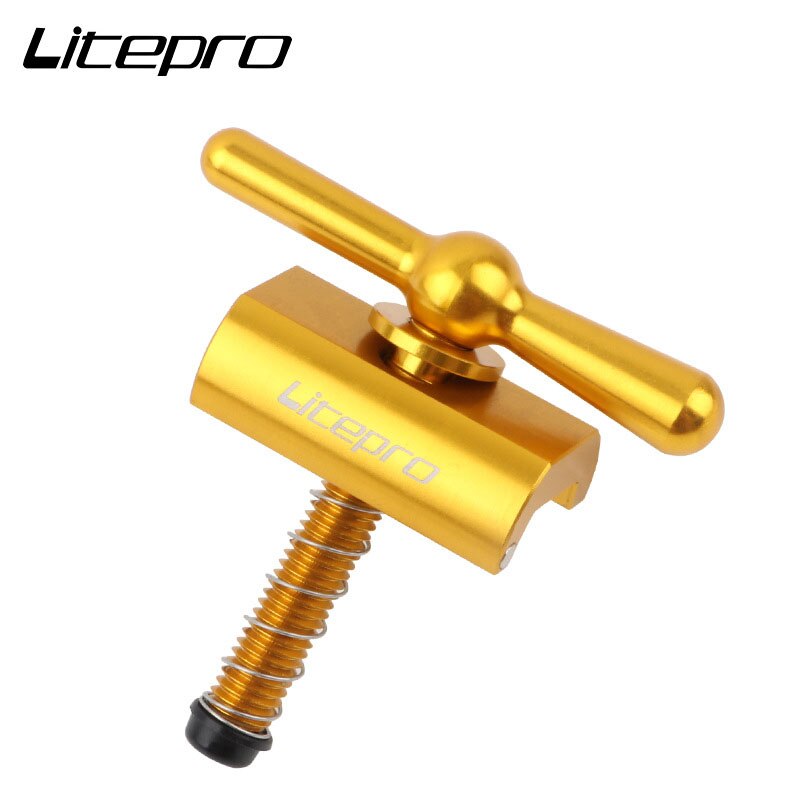 1 set Litepro for Brompton folding bicycle hinge clamp lever C buckle bike accessories: gold