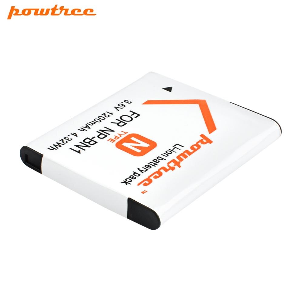 Powtree 1200mAh NP-BN1 Camera Battery For Sony TX9 WX100 TX5 WX5C W620 W630 W670 TX100 Camera