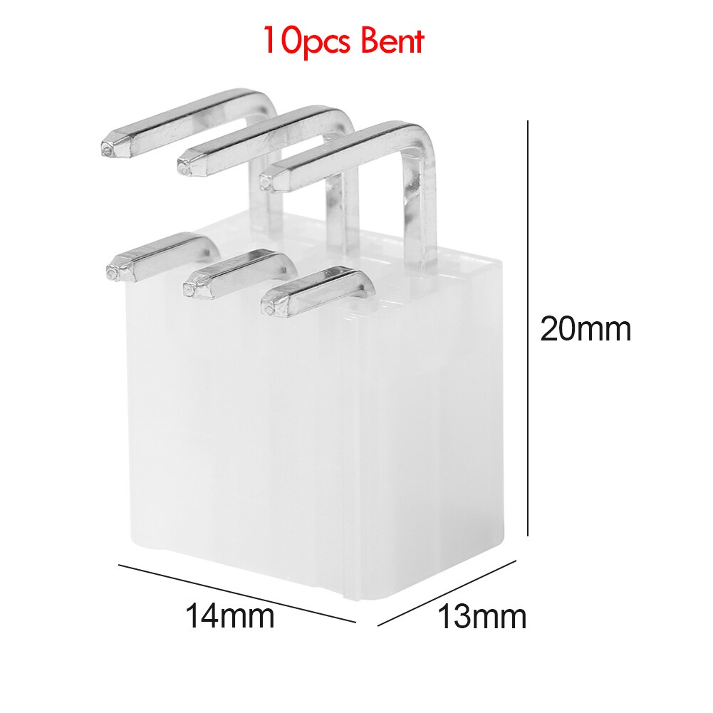 10Pcs 6pin Elleboog Connector Power Connector Looper Voor Btc Mijnwerker Antminer S9K S9j S9 Z11 Z11e Z9mini A9 A3 b7 Z1 + L3 M3 E9i E9.3: Bent head