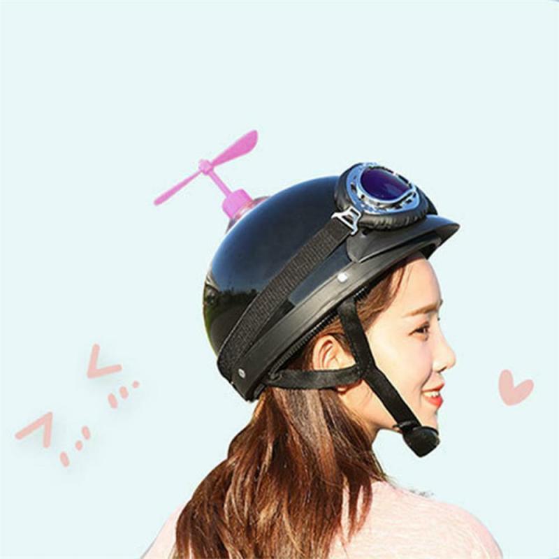 1 Uds., ventilador para casco de motocicleta, accesorios de decoración, ventosa, ventosa, hélice, diversión infantil, Libélula de Bambú