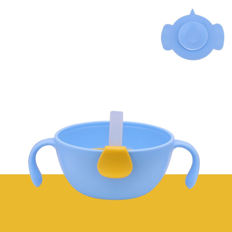 1 ensemble de bol à paille pour bébé, bol à soupe pour bébé avec ventouse, vaisselle d&#39;entraînement anti-chute et anti-brûlure pour enfants