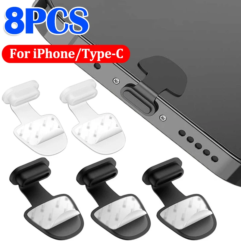 Port de charge anti-poussière D343, prise pour Apple iPhone 14, 13, Samsung S22, S21 Ultra, protecteur de port USB Type-C, bouchons anti-poussière en silicone, couvercle