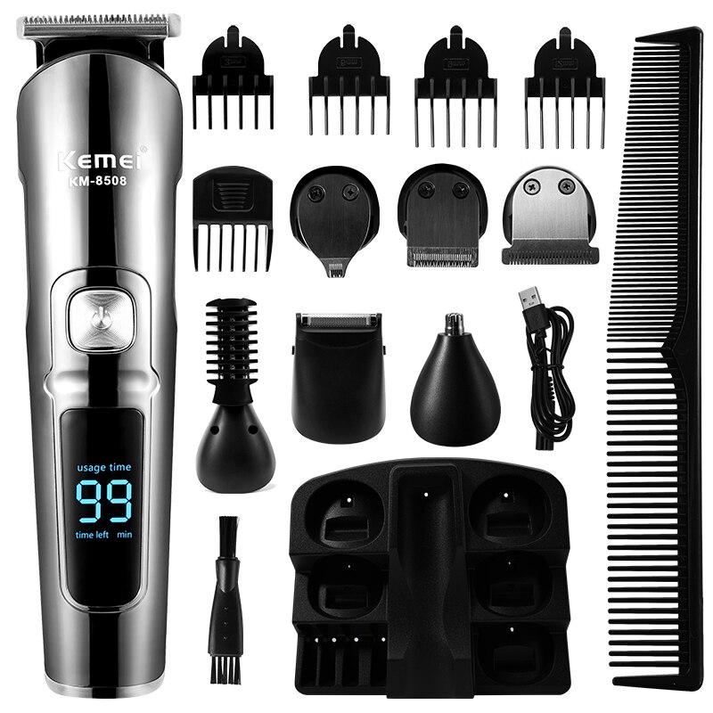 Professionele Tondeuse Waterdicht 6 In 1 Tondeuse Elektrische Haar Snijmachine Baard Trimmer Body Voor Mannen Kapsel