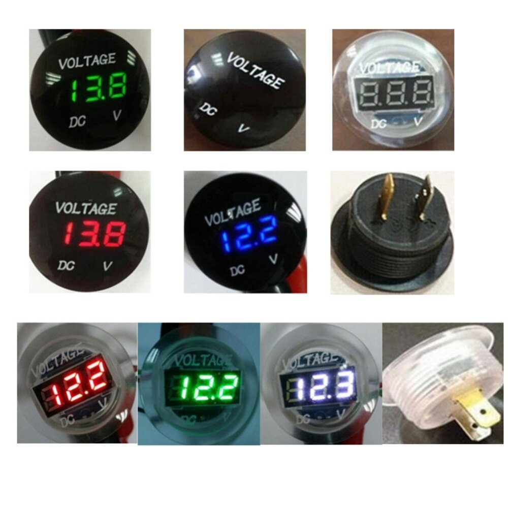 12-24v led automotive digitale detectie dc auto motor digitale voltmeter 10cm x 10cm x 10cm cz