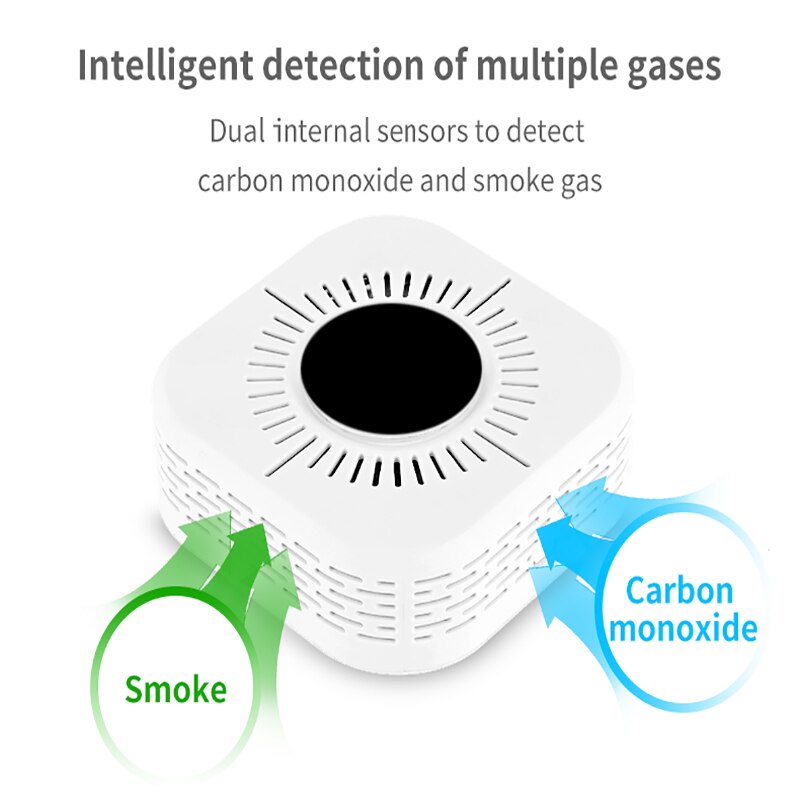 Smoke + CO + Wireless Transmission NetworkAlarm Monitor sensor detector air detector CO concentration industrial monitor